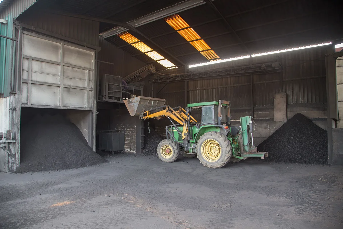 Industrie-Holzkohle in Großmenge